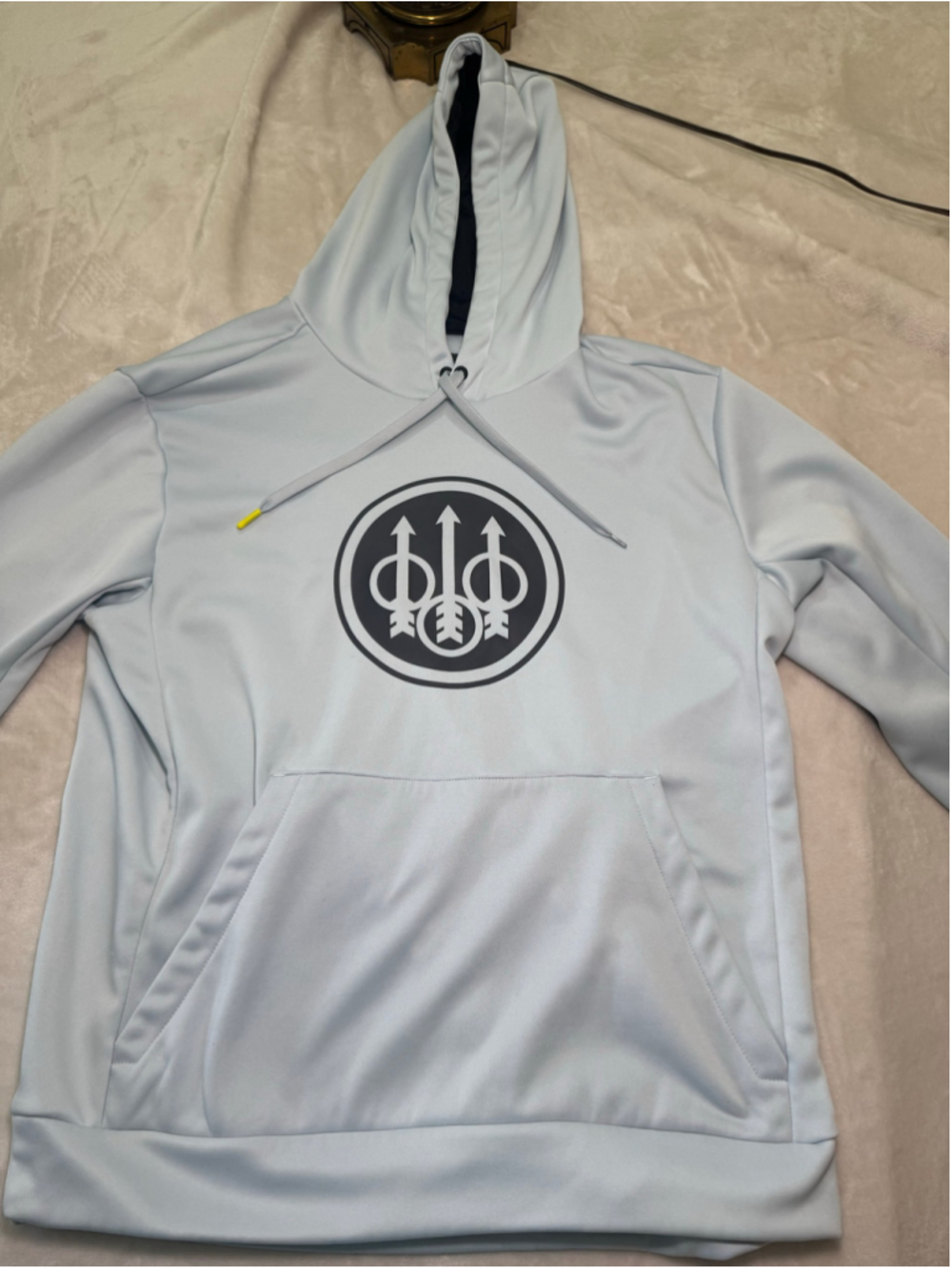 Men's Beretta Performance Hoodie Size L Grey Black Logo